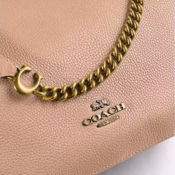 Coach Bryant Convertible Carryall Beachwood Leather Bag LIKE NEW - Picture 7 of 10